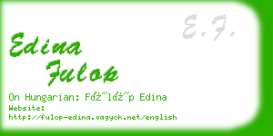 edina fulop business card